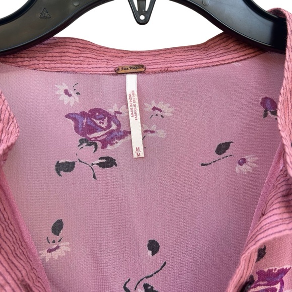 Free People Hearts and Colors Tunic Medium Oversized Cottagecore Lagenlook Fairy - Picture 10 of 16